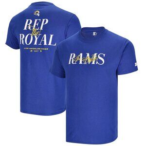NWT NFL Men's Los Angeles Rams Starter Royal and Sol Collection T-Shirt, XL Blue